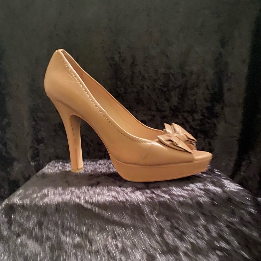 Talbots Peep Toe Platform Heels with Bow